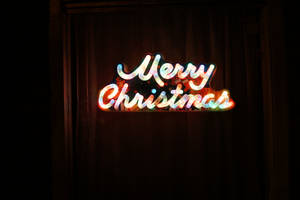 Merry Christmas Led Signage Wallpaper