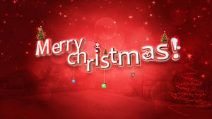 Merry Christmas Red Greetings Wallpaper