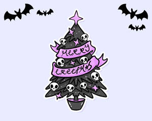 Merry Creepmas On Gothic Christmas Wallpaper