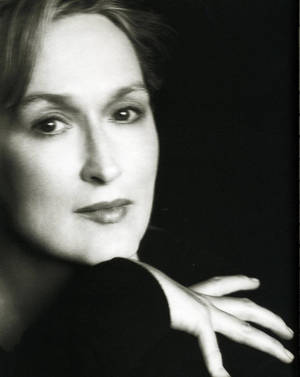 Meryl Streep Black And White Photo Wallpaper