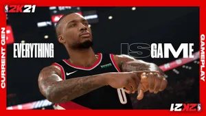 Mesmerizing Gameplay Action Shot From Nba 2k21 Wallpaper