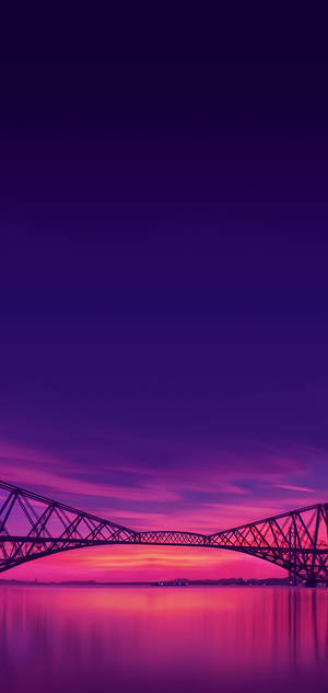 Mesmerizing Purple Sunset Captured On Oppo A5s Wallpaper