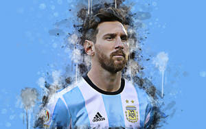 Messi 4k Ultra Hd Splatter Wallpaper