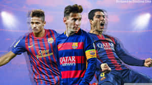 Messi And Neymar, Two Legends In Collaboration Wallpaper