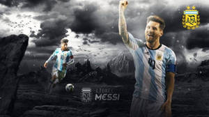 Messi Argentina In Mountain Wallpaper