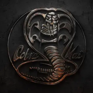 Metal-engraved Cobra Kai Phone Wallpaper
