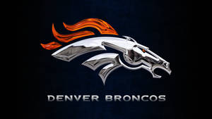 Metallic Broncos Team Logo Wallpaper