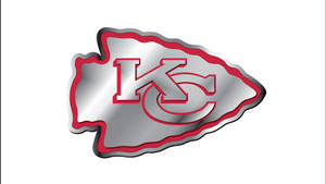 Metallic Kansas City Chiefs Logo Wallpaper