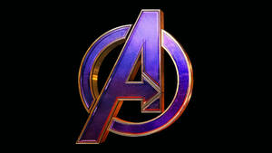 Metallic Purple Avengers Logo Wallpaper