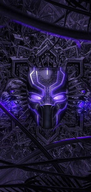 Metallic Purple Black Panther Android Wallpaper
