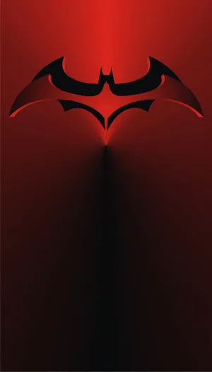 Metallic Red Batman Logo Iphone Wallpaper