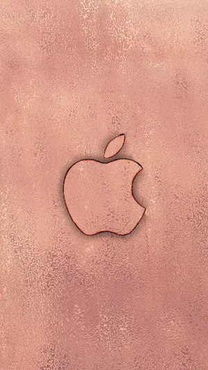 Metallic Rose Gold Apple Wallpaper