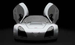 Metallic Silver 3d Car Wallpaper