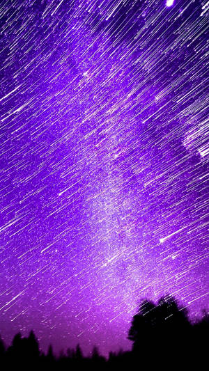 Meteor For Purple Aesthetic Iphone Display Wallpaper