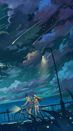 Meteor Shower Anime Iphone Wallpaper