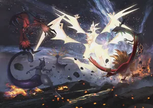 Mewtwo Vs Ho-oh Wallpaper