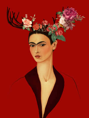 Mexican Woman Frida Kahlo Lookalike Artwork Wallpaper