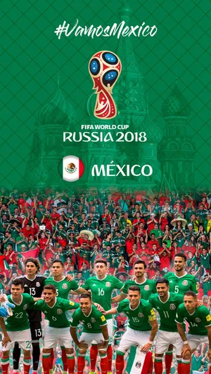 Mexico Soccer Team On The Pitch Wallpaper