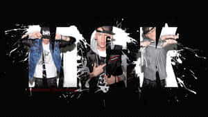 Mgk Logo With Portraits Wallpaper