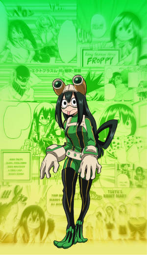 Mha Froppy Manga Scenes Wallpaper
