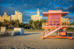Miami Beach Lifeguard House Wallpaper