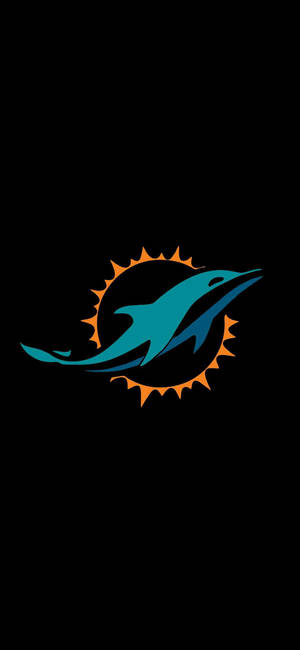 Miami Dolphins Logo On A Black Background Wallpaper