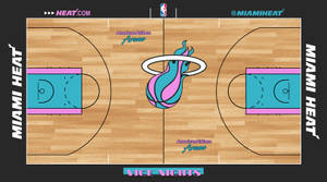 Miami Heat Court Top View Wallpaper