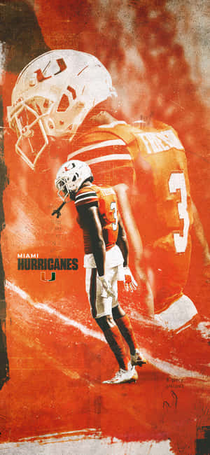 Miami Hurricanes Artistic Phone Wallpaper