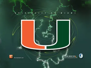 Miami Hurricanes Logo Green Wallpaper