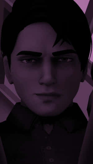 Michael Afton Purple Tint Portrait Wallpaper