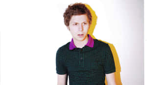 Michael Cera Poses With A Guitar Wallpaper