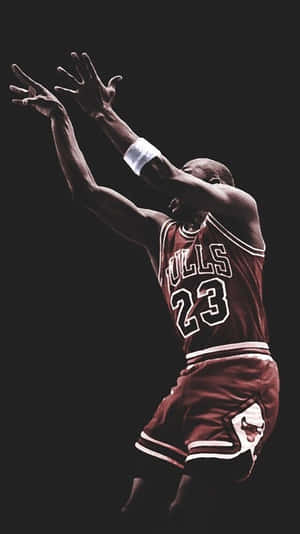 Michael Jordan Being An Unstoppable Force With His Iphone Wallpaper