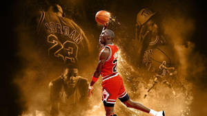 Michael Jordan Dunking Nba Desktop Wallpaper