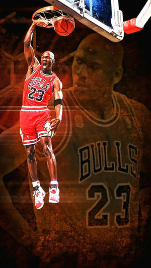 Michael Jordan Slams One Home Wallpaper