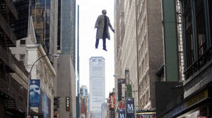 Michael Keaton Levitating In The Air Wallpaper