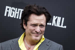 Michael Madsen Yellow Shirt Event Wallpaper