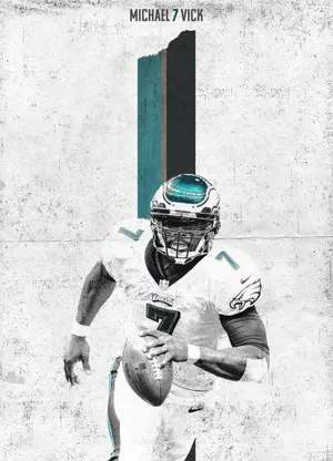 Michael Vick Showing Skill And Determination Wallpaper