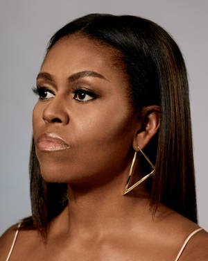 Michelle Obama Side Profile Wallpaper
