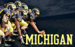 Michigan Football Team Poster Art Wallpaper