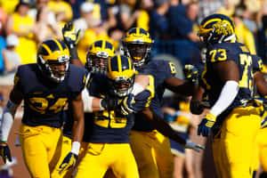 Michigan Football Wolverines Team Players Wallpaper