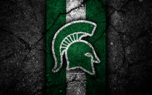 Michigan State Spartans Logo Concrete Background Wallpaper