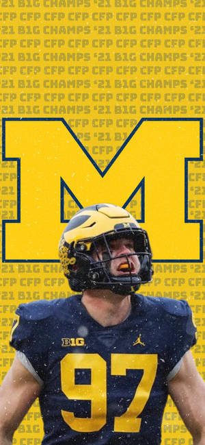 Michigan Wolverines No. 97 Aidan Hutchinson Wallpaper