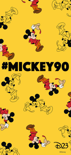 Mickey Mouse Disney Yellow Aesthetic Wallpaper