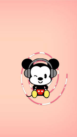 Mickey Mouse Headphones Wallpaper