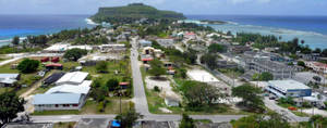 Micronesia Town Buildings Wallpaper