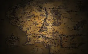 Middle Earth Ridges Map Wallpaper