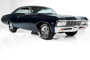 Midnight Blue Chevrolet Impala 1967 Wallpaper