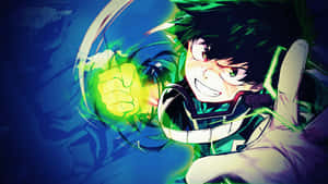 Midoriya Charging His Punch Deku Aesthetic Wallpaper