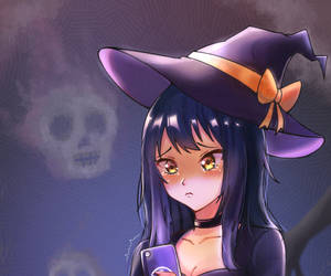 Mieruko Chan Miko Witch Wallpaper