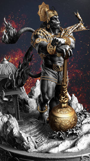 Mighty Lord Hanuman 3d Wallpaper